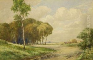 Country Landscape With Haycart