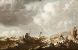 Marine Dans Une Cote Rocheuse by Pieter Jansz. Coopse