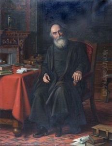 A Portrait Of Reverend Temple Chevallier by Charles West Cope
