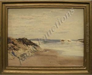 Watercolor, Coastal Landscape Watercolor, Coastal Landscape