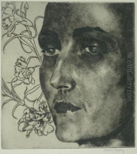 Albertina And Carnations by John Copley