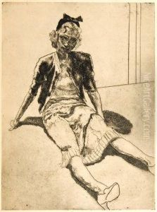 Girl On The Floor by John Copley
