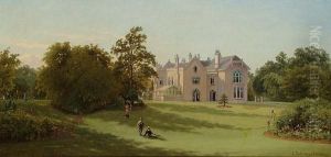 Summer Sports In The Garden Of A Country House; The Croquet Lawn by C. Law Coppard