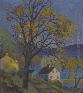 Houses Along The Delaware by Fern Isabel Coppedge