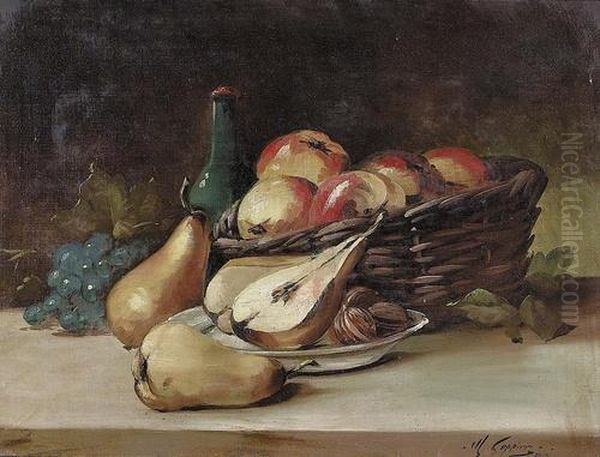 Stillleben Mit Birnen, Apfeln Und Trauben. - view 1