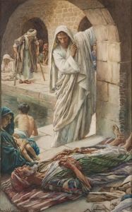 Christ At The Pool Of Bethesda by Harold Copping