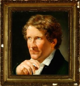 Copy After, 19th Century: A Portrait Of The Danish Sculptor Bertel Thorvaldsen. Unsigned Copy After, 19th Century: A Portrait Of The Danish Sculptor Bertel Thorvaldsen. Unsigned