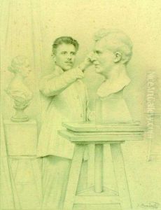 F. Benneteau-desgrois Dans Son Atelier
