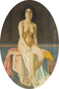 Jeune Femme Dans Un Interieur Oriental by Jean Alexandre Coraboeuf