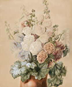 Bouquet De Roses Tremieres by Aline Corbin