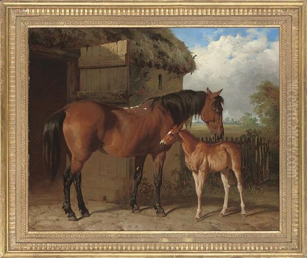 A Mare And Foal - view 1