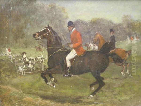 Hunting Scene , Indistinctly Signed - view 1