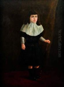 Portrait De Petite Fille A L'ombrelle by Jose Maria Corchon