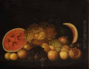Bodegon De Frutas Y Bodegon De Cocina by Federico Corchon y Diaque