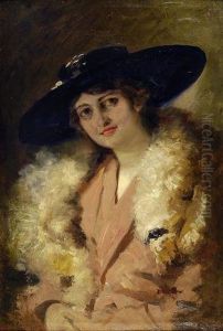 Dama Con Cappello Nero