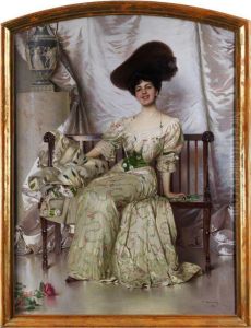 Portrait Der Contessa Nerina Pisani Volpi Di Misurata by Vittorio Matteo Corcos