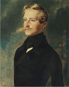 A Portrait Of Prince Leopold Of Saxe-coburg-gotha (1824-1884), After Franz Xavier Winterhalter (1805-1873)