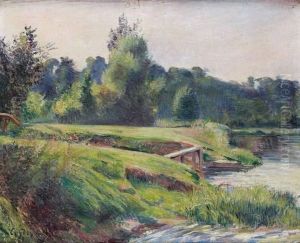 Bord De Riviere. 1896 by Frederic Samuel Cordey