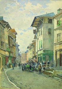  Marchand De Quatre Saisons Dans La Rue De Robec (rouen) 