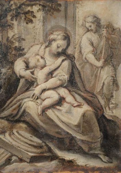 Study Of Madonna And Child - view 1