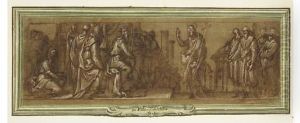 Saint John The Baptist Preaching Before Herod by Belisario Corenzio