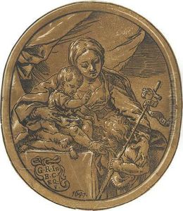 The Virgin And Child With The Infant St. John. by Bartolommeo Coriolano