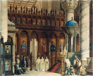 The Interior Of A Byzantine Church