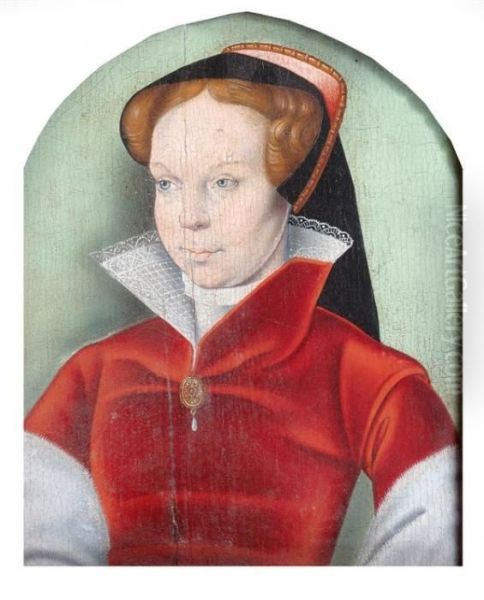 Portrait De Femme En Velours Rouge - view 1