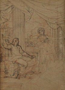 Le Christ Chez Marthe Et Marie by Michel Corneille II