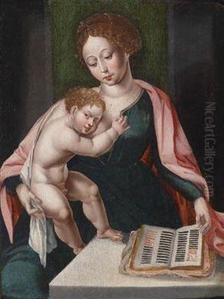 Madonna And Child With An Open Book - view 1
