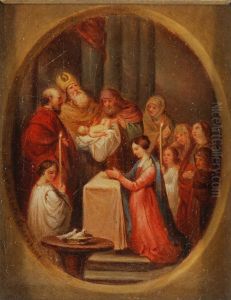 Scena Di Battesimo by Cherubino Cornienti