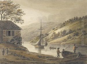 On The River Tamar, From Calstock Passagelooking Up On The River Tamar, From Calstock Passagelooking Up