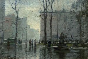 Rainy Day, New York City by Paul Cornoyer