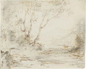 Landscape Sketch by Jean-Baptiste-Camille Corot