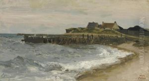 Grosse Mer A Sainte-adresse by Jean-Baptiste-Camille Corot