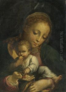 Madonna And Child by Antonio Allegri da Correggio