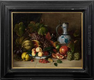 Grosesfruchstestillleben Mit Fayencekrug