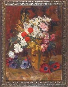 Bunter Sommerblumenstraus Im Henkelkrug by Katharina Correggio