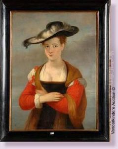 Portrait De Helene Fourment by Jozef Cornelius Correns