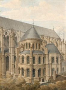 Vue Du Cote Droit De La Cathedrale De Soissons