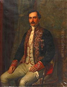 Retrato Masculino by Angel Maria Cortellini Y Hernandez