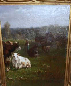 Vaches Au Pre by Antonio Cordero Cortes