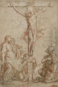 The Crucifixion by Guglielmo Cortese Il Borgognone