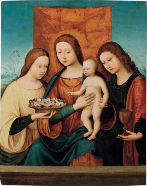 La Madonna Col Bambino Tra Santa Zita E San Giovanni Evangelista - view 1