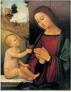 La Vierge A L'enfant Tenant Un Chardonneret by Lorenzo Costa