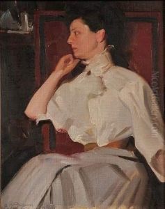 Portait De Femme by Virgilio Costantini
