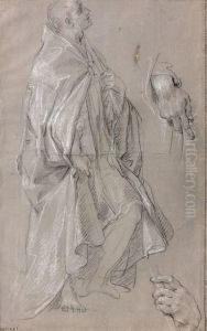 Etude De Moine Drape Et Deux Reprises De Mains