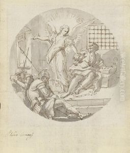 The Liberation Of Saint Peter by Placido Costanzi