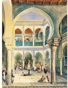 " Reception Au Palais De Djenina A Alger ". by Pascal Coste