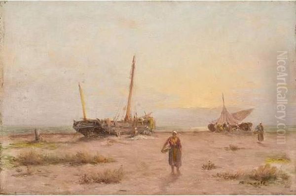 Pecheurs Sur La Plage - view 1